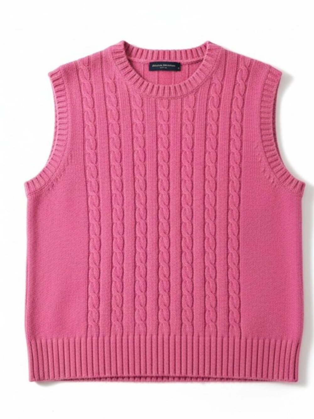 Charter Club Sweater Vest Wool Angora Cashmere Cable Knit (M)
